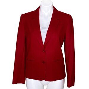 Pendleton Vintage Red 100% Virgin Wool Blazer, Long Sleeves Women's Size 12